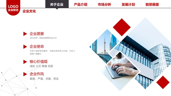 简约企业宣传企业简介公司简介PPT模板