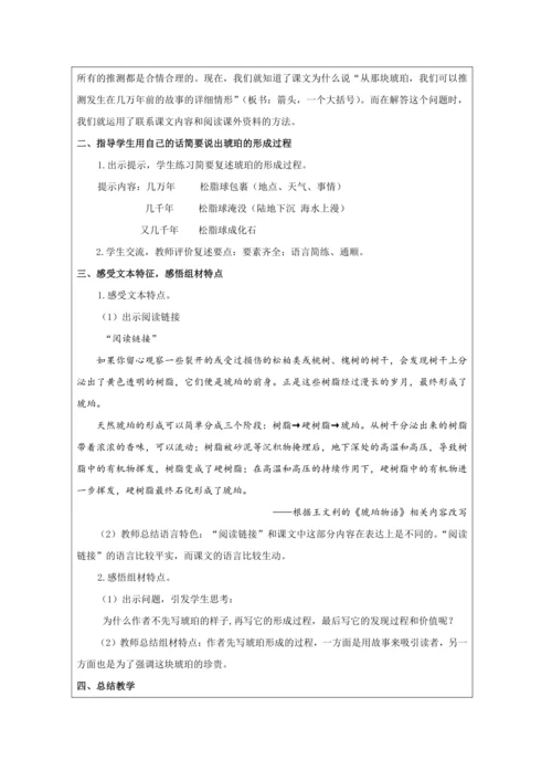 5 琥珀第2课时 教案