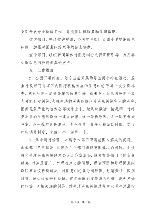 集中治理医患纠纷实施方案.docx