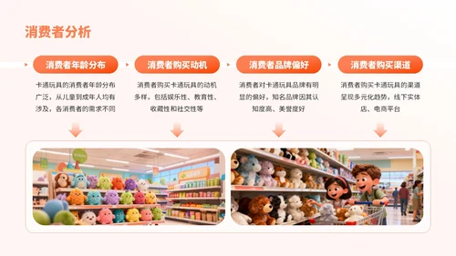 橙色卡通风卡通玩具市场分析报告PPT