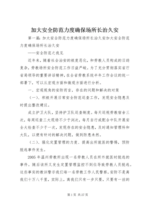 加大安全防范力度确保场所长治久安.docx