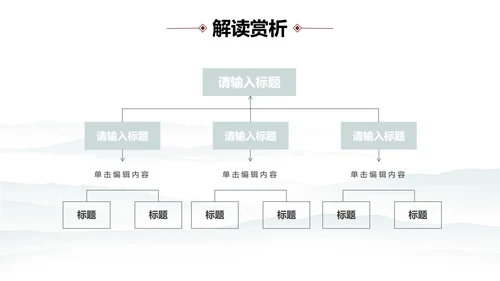 中国水墨咏柳PPT模板