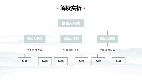 中国水墨咏柳PPT模板