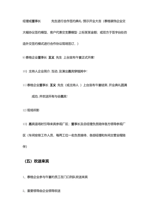 江苏泰格盛大开业策划方案.docx