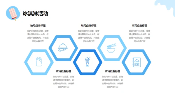 冰凉一夏消暑活动冷饮推广冰淇淋甜筒通用PPT
