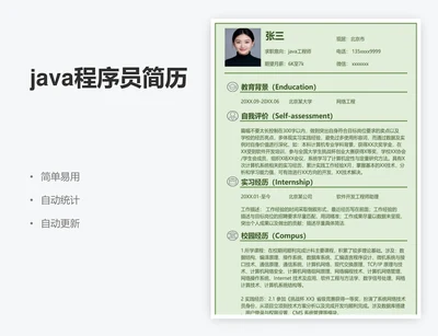 java程序员简历