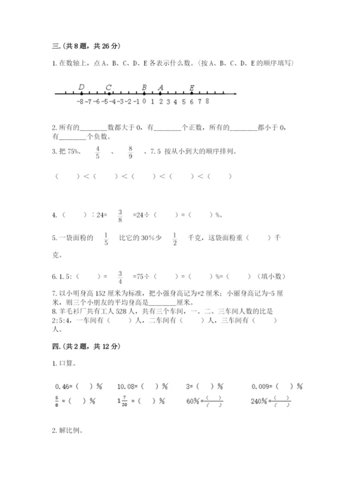 小学六年级数学摸底考试题附答案ab卷.docx