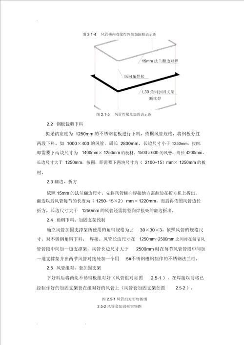 厨房排油烟不锈钢风管工程施工方案