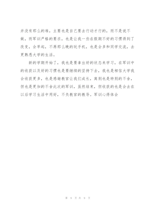 我的军训结束心得300字5篇.docx