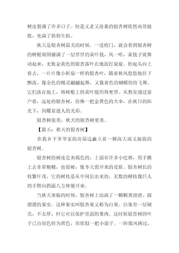 秋天的银杏树作文-1.docx
