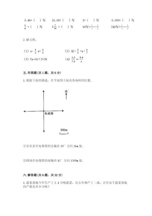 广州市黄埔区六年级下册数学期末测试卷推荐.docx