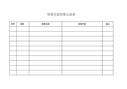 医疗器械生产企业质量管理体系-记录样表（REC）