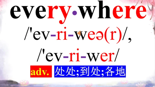 新目标七上Unit 4 Where’s my school bag? 词汇学习课件【 图文+内嵌单词