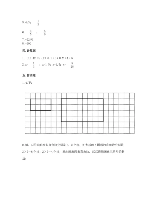 人教版六年级下册数学期末测试卷精品【名师推荐】.docx