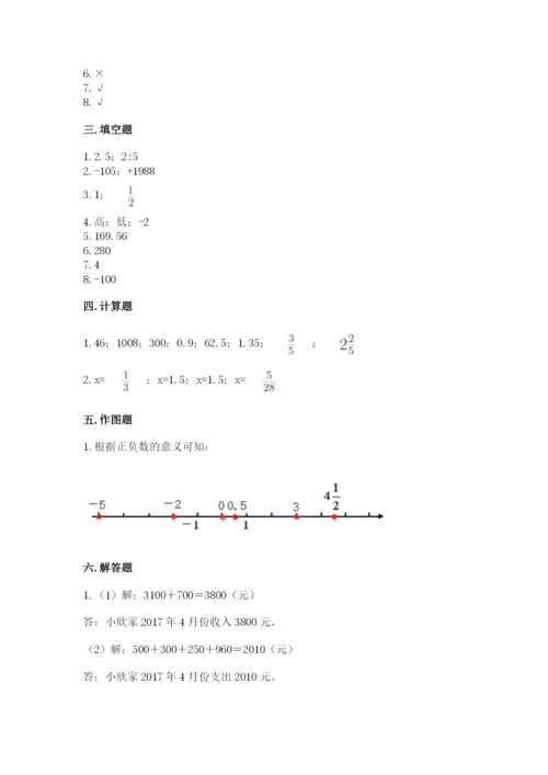北师大版小学六年级下册数学期末检测试题【必刷】.docx