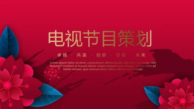 红色喜庆电视节目策划活动营销方案销售策划动态PPT