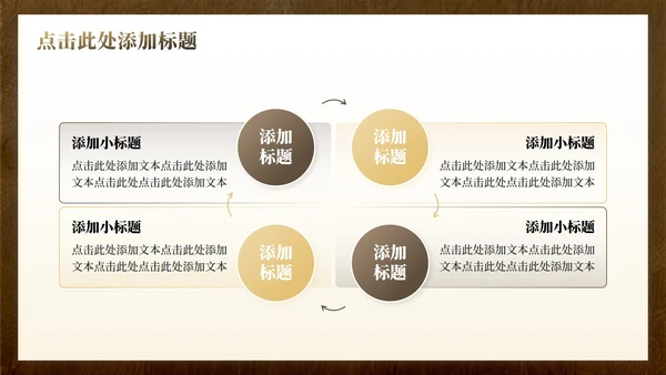 棕色鎏金中国风大学生开学自我介绍PPT模板