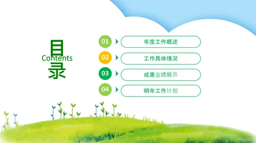 绿色清新清明踏青文明祭扫主题班会ppt