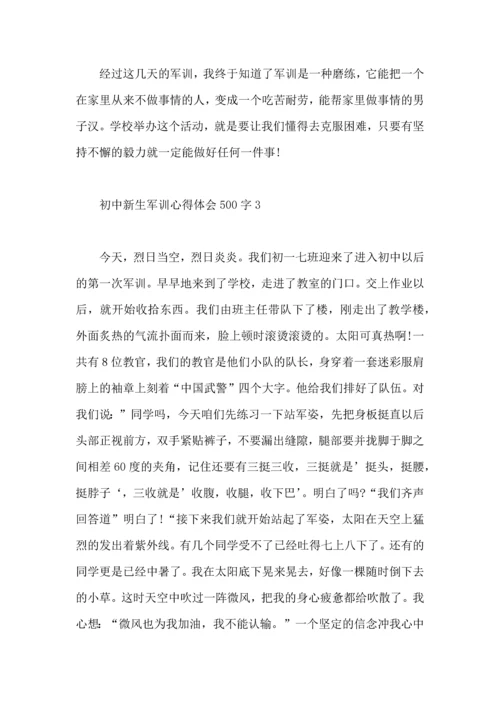 初中新生军训心得体会500字（一）.docx