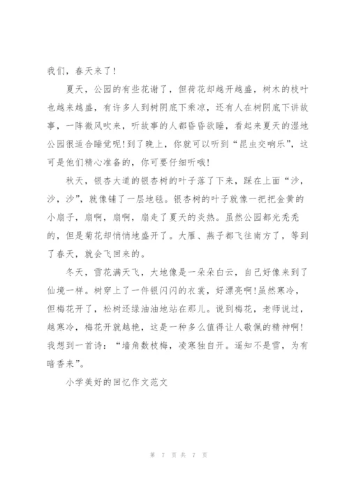 小学美好的回忆作文范文5篇.docx