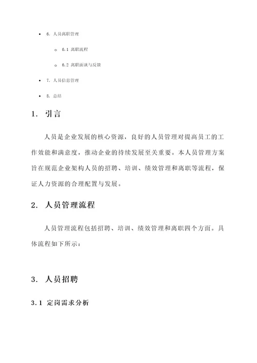 企业架构人员管理方案