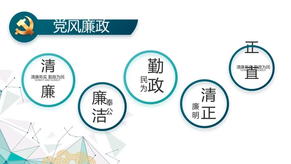蓝色晶格风政法队伍教育整顿党课PPT