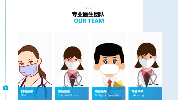 欧美风医疗医生汇报医院宣传通用PPT模板