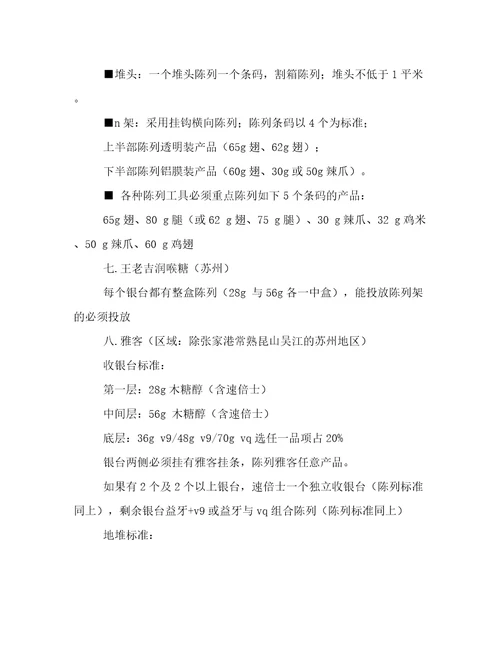 产品陈列标准心得五篇