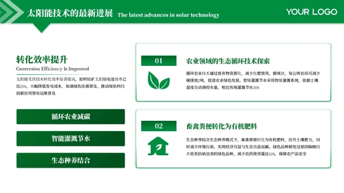 绿色商务风绿色环保调研汇报PPT模板