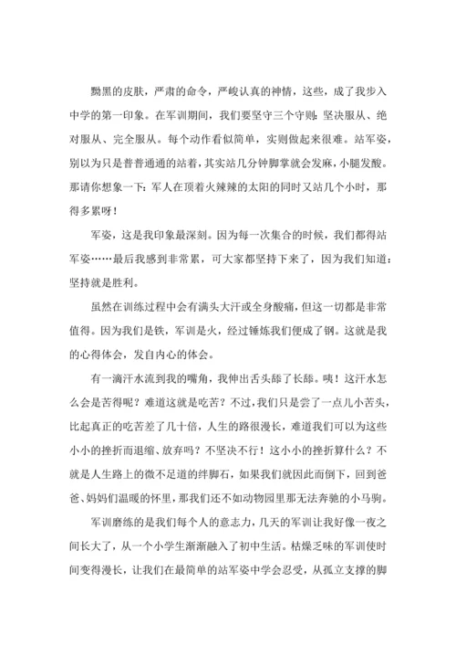 初中军训心得体会(合集14篇).docx