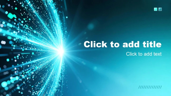 蓝绿色科技风粒子发散大学生就业报告PPT主题模板