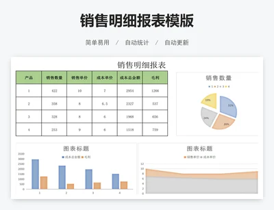 销售明细报表模版