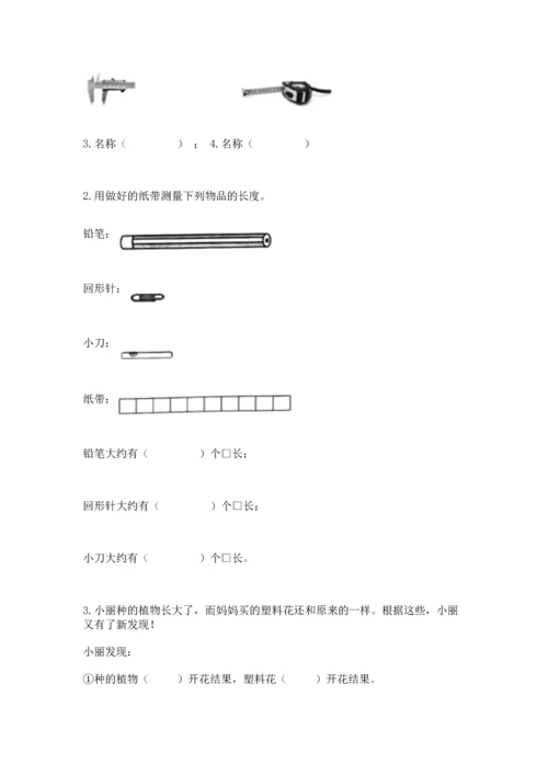 教科版一年级上册科学期末测试卷含答案（新）.docx