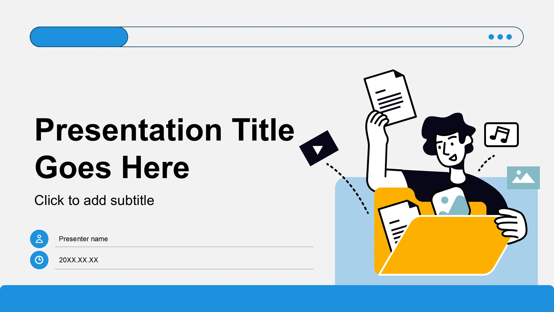 蓝色插画风通用行业员工入职培训PPT主题