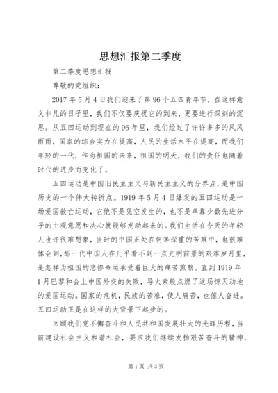 思想汇报第二季度.docx