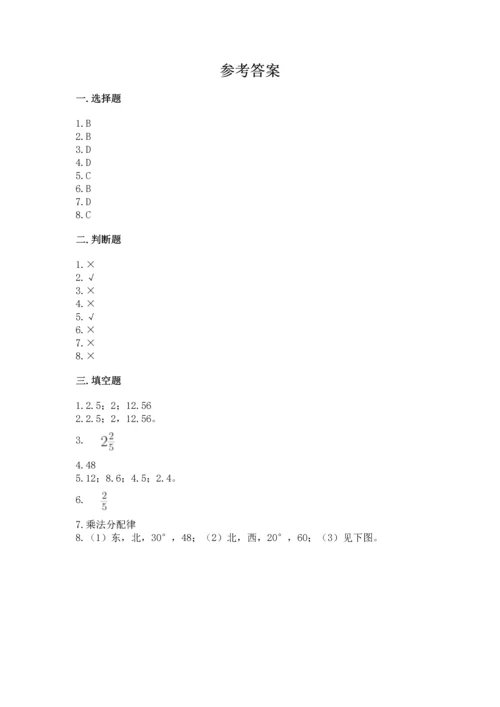 人教版数学六年级上册期末测试卷a4版可打印.docx