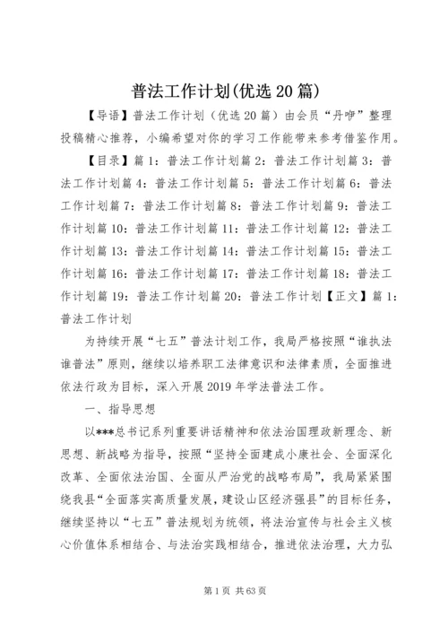 普法工作计划(优选20篇).docx