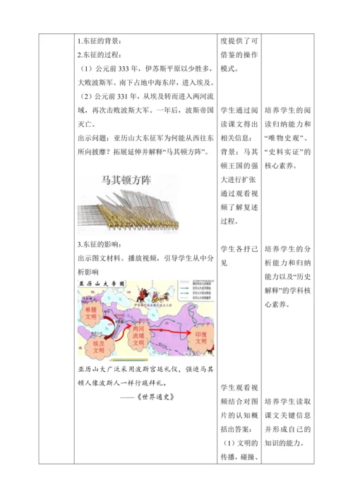 第4课  希腊城邦和亚历山大帝国【2022-2023统编版九上历史精品备课（教学设计）】
