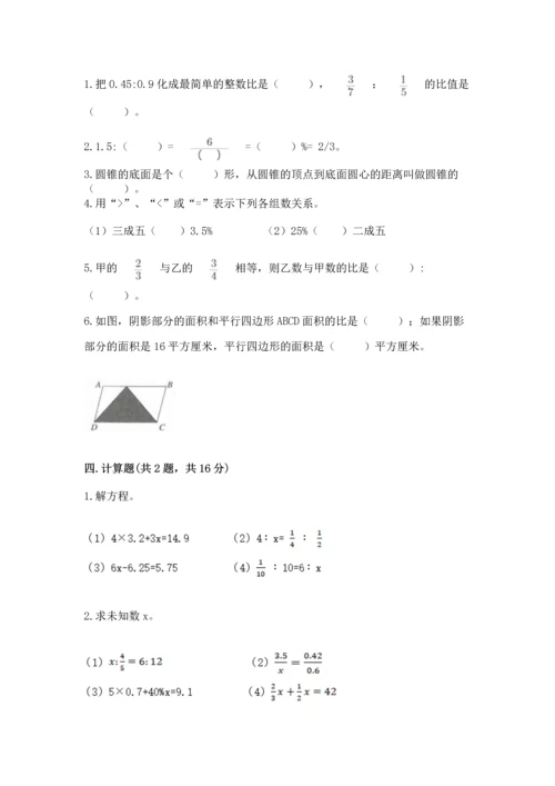 人教版六年级下册数学期末测试卷及完整答案（有一套）.docx