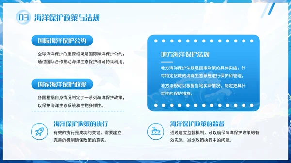 蓝色插画风海洋生态系统的奥秘PPT模板