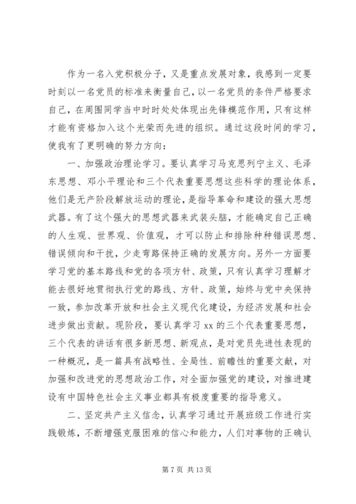 党员思想汇报某年字.docx