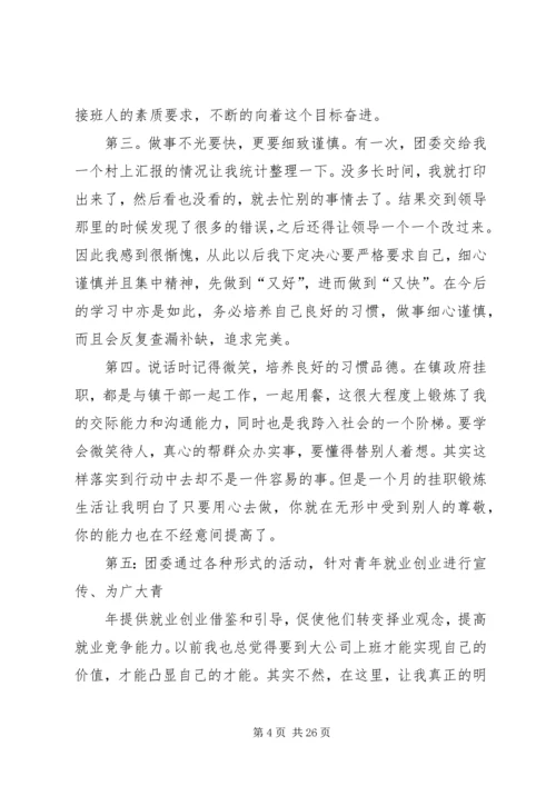 暑期挂职锻炼心得.docx