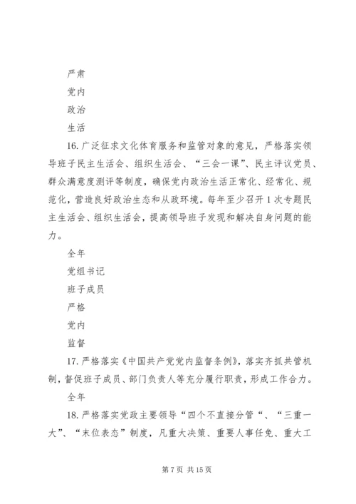 文体局党组履行全面从严治党主体责任清单.docx