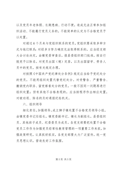 乡镇处置不合格党员工作方案.docx