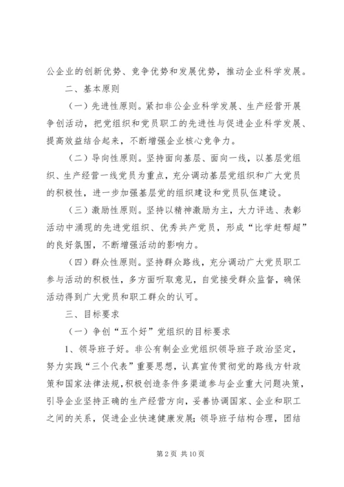 争创“五个好”党组织争做“五个先锋”共产党员活动.docx