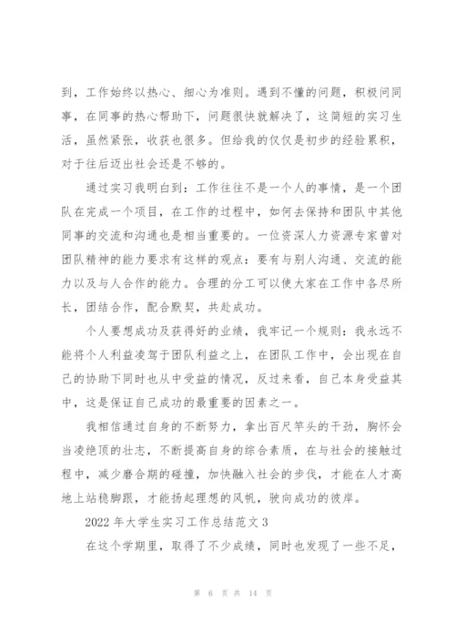 2022年大学生实习工作总结范文.docx