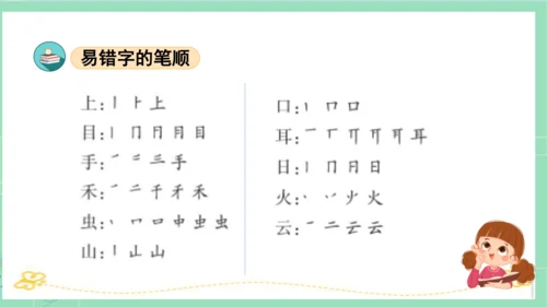 2023-2024学年统编版一年级语文上册第一单元（复习课件）
