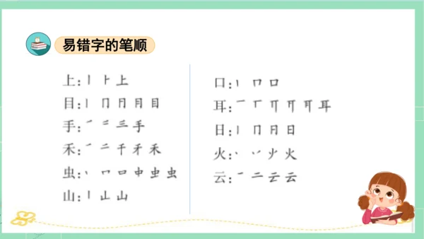 2023-2024学年统编版一年级语文上册第一单元（复习课件）