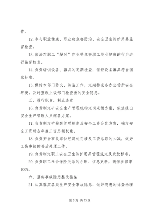 煤矿人力资源部安全生产责任制.docx