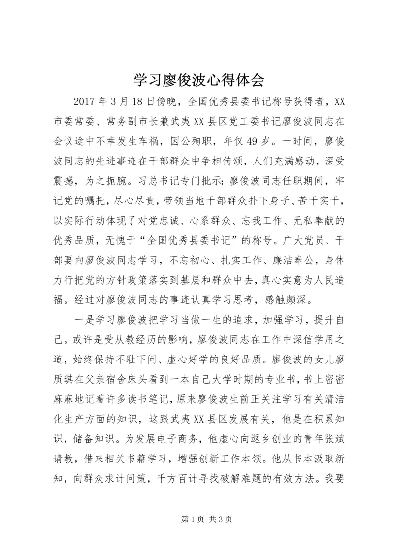 学习廖俊波心得体会 (7).docx
